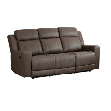 Asher Manual Reclining Sofa Brown